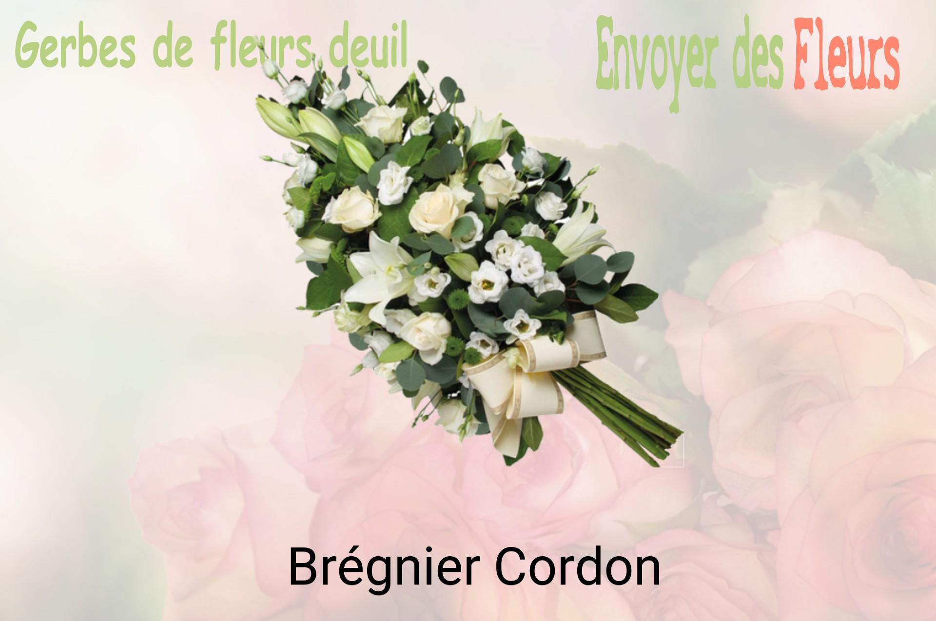 Gerbe de fleurs de deuil livrée à Brégnier-Cordon